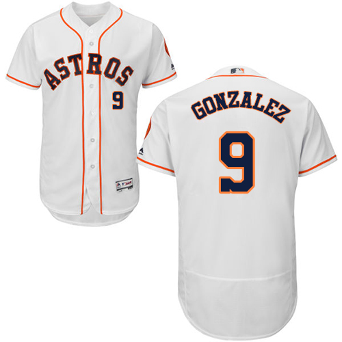 Astros #9 Marwin Gonzalez White Flexbase Authentic Collection Stitched MLB Jersey